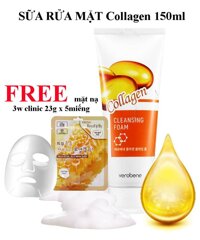 [Quà tặng] Sữa rửa mặt Collagen Hàn Quốc_Verobene Collagen Cleansing Foam 150 ml
