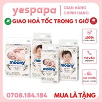 [QUA TANG] Tã Moony Natural ,bỉm Moony Natural siêu cao cấp NB63/S58/M46/L38