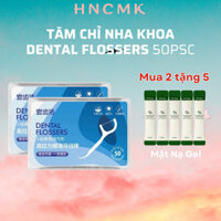 [Quà tặng] Tăm chỉ nha khoa hộp 50 Cây Dental Flossers tăm chỉ vệ sinh răng miệng