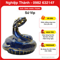 Quà Tặng Tết Sang Trọng, Độc Đáo, Ý Nghĩa  Bình Rượu Rắn Sứ Vip Tỵ Vàng DOHA