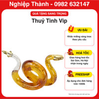 Quà Tặng Tết Sang Trọng, Độc Đáo, Ý Nghĩa  Bình Rượu Rắn Thuỷ Tinh Vip Tỵ Ngọc Pha Lê DOHA