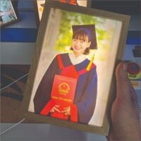 Quà tặng tốt nghiệp , Khung ảnh in hình phát sáng , Quà tặng tựu trường , Quà tặng in hình theo yêu cầu