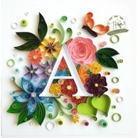 Quà tặng Tranh giấy cuốn quilling chữ cái,món quà dành tặng người thân,trang trí ( hàng đặc trước)