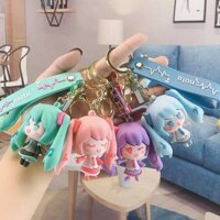 Quà Tặng Trẻ Em Dễ Thương BEYTM Móc Khóa Xe Hơi Móc Chìa Khóa Hoạt Hình Hatsune Miku Búp Bê Anime Mặt Dây Túi Móc Khóa Hoạt Hình