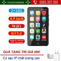 QUÀ TẶNG TRỊ GIÁ 99K Máy nghe nhạc Mới Nhất RUIZU H5 Android WiFi MP4, Bluetooth5.0 Full Màn Hình Cảm Ứng 4.5Inch 2+16GB