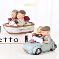 Quà tặng Tượng Trang Trí Ông Bà hạnh phúc Dễ Thương ý nghĩa decor xinh xắn quà kỉ niệm quà cưới MCM Home