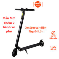Quà Tặng - Xe Sooters Điện Người Lớn Tốc Độ 25km/h Pin Dung Lượng Cao Lốp 2.5", Xe Scooter Gấp Gọn Cao Cấp