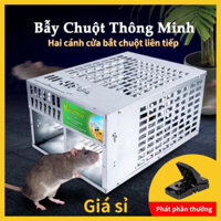 quà tặng【KUAIBU】Thế hệ mới Bẫy Chuột Tự Động Thông Minh Bẫy chuột lồng có thể tái sử dụng Mouse Trap Có hiệu quả bẫy chu