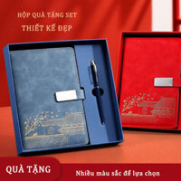 Quà Tặng,sổ tay bút ký ghi chep da PU,túi hộp sang trọng thanh lịch sảng trọng 200 trang giấy, sổ tay ghi chép bìa da PU