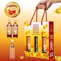 [Quà Tết 2023] Nước Mắm Tĩn Nhãn Đỏ 40N Đạm 500ml + 01 Bình Rót Một Chạm Cao Cấp 500ml