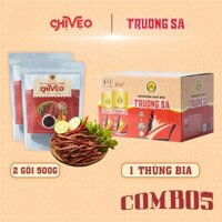 [Quà tết] Combo 1kg trâu gác bếp Chị Vẹo và 1 thùng bia Trường Sa