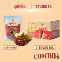 [Quà tết] Combo gói 500g trâu gác bếp Chị Vẹo và 1 thùng bia Trường Sa