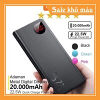 QUÀ TẾT SIÊU KHỦNG Sạc dự phòng 20000mah adaman metal digital display quick charge sạc nhanh 22.5w chính hãng baseus bảo