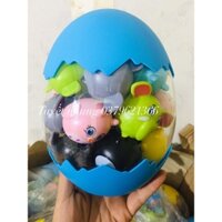 Quả trứng đồ chơi 20 con vật chạy đà dây cót cho trẻ em, bé trai gái - siêu cute