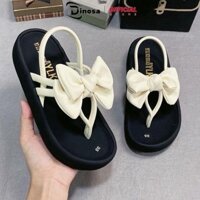 Quai Hậu Nữ  DIMAX Kẹp Ngón Đính Nơ To Xinh Xắn Mũi Tròn Da Mềm Êm Dễ Phối Đồ Nhẹ Chân .