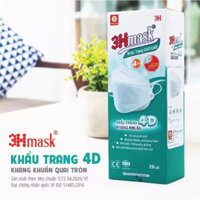 Quai tròn êm - Combo 5 hộp (100 cái) Khẩu trang 4D 3HMask Vĩnh Tiến