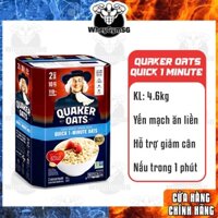 QUAKER QUICK 1 MINUTES 4.6KG Yến mạch cán vỡ ăn liền Quick 1 minutes mẫu mới nhất 4.6kg - Authentic 100%.