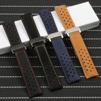 Quality 22mm Cow Leather Watchband For Tag Heuer Carrera Series Men Band Watch Strap Wrist Bracelet Accessories Folding Buckle - Watchbands - AliExpress