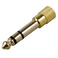 QUALITY HEADPHONE ADAPTER STEREO GOLD PLUG 1/4  (6.3mm) Male to 1/8  (3.5mm) Female
