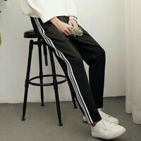 quần 3 sọc, quần thể dục 3 sọc, quần chạy sọc, quần dài sọc, quần jogger sọc - Ống Suông - FreeSize
