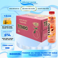 [Quận 8] Thùng 24 Chai Nước Ép Đào Thạch Dừa Tenro 500ml – Thạch Nhiều, Trái Cây Thật