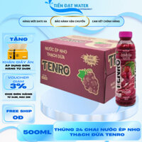 [Quận 8] Thùng 24 Chai Nước Ép Nho Thạch Dừa Tenro 500ml – Thạch Nhiều, Trái Cây Thật