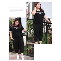 quần alibaba lửng (màu đen)oversize 50-95kg