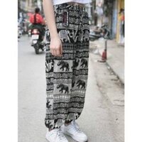 Quần alibaba thổ cẩm❤️Chất lanh Thái siêu mát❤️hàng loại 1.