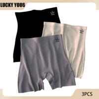 Quần an toàn bằng lụa băng liền mạch dành cho nữ Quần lót góc phẳng mùa hè eo cao