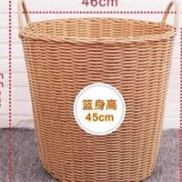 Quần Áo Bẩn Tắm Giỏ Đựng Đồ Mây Đầu Giường Giỏ Giỏ Giỏ Tre Giỏ Cho Khăn Thẩm Mỹ Viện Hai Lớp