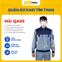 Quần áo bảo hộ lao động AGOTA QA05 vải kaki 3/1 dày dặn, phối màu đẹp (1 bộ) - Marin Safety