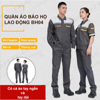 Quần Áo Bảo Hộ Lao Động BH04 - Vải Pangrim Hàn Quốc - Thoáng Mát, Thấm Hút Mồ Hôi Tốt