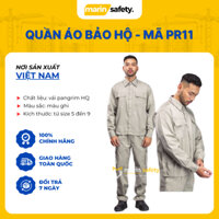 Quần áo bảo hộ lao động PR11 vải pangrim Hàn Quốc cao cấp, không phai, không xù - Marin Safety