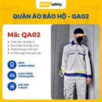 Quần áo bảo hộ lao động thương hiệu AGOTA QA02 vải kaki 3/1 phối màu dày dặn, thoáng mát khi sử dụng