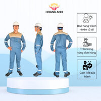 Quần áo bảo hộ lao động pangrim Hàn Quốc 2721 pha màu xanh pha nâu đất