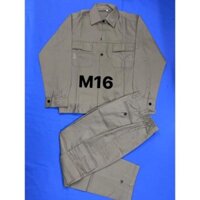 Quần áo bảo hộ màu ghi túi hộp vải kaki 3.1