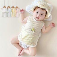 Quần áo bảo vệ bụng cho bé Túi đeo bụng chống lạnh cho bé Sơ sinh Cotton nguyên chất Quần áo nửa lưng mỏng Áo Vest không tay 3.A24