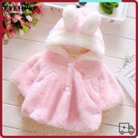 Quần áo bé gái EYEHPEE, Áo khoác ngoài lông cừu ấm áp cho bé, Áo khoác sơ sinh hoạt hình chất lượng cao