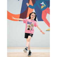 Quần áo bé gái in hình LABUBU fall in wind- Đồ bộ bé gái Loza cho bé cân nặng từ 15-40kg - SB111