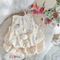 Quần Áo Bé Gái - Set sát nách Tulip Thỏ CUTE cho bé gái 1 - 5 Tuổi