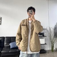 Quần Áo Bé Trai Phong Cách Hàn Quốc Áo Khoác Mỹ Retro Thu Đông Retro Kim Cương Áo Khoác Cotton Rời Phong Cách Nhật Bản Phù Hợp Với Cặp Đôi Áo Khoác Bóng Chày Đồng Phục