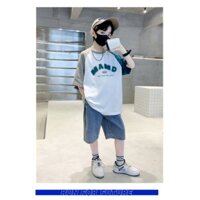 Quần áo bé trai size đại, bộ áo cotton,quần short bò thời trang hàn quốc cho bé trai từ 1m2-1m7