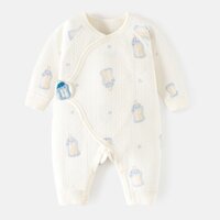 Quần Áo Bé Trai Sơ Sinh Onesie Cotton Ấm Áp Thu Đông 0-6 Tháng Bé Gái Dài Tay Áo Liền Quần Cho Giáng Sinh