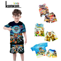 Quần áo bé trai thun lạnh in 3D hình Chó cứu hộ Kunkun Kid TP805-1008-BL126-204 - Đồ bộ size đại từ 10-60kg