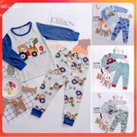 Quần áo bé trai xuất Hàn 6-10 tuổi hãng Fanqi in hình. Đồ bộ dài tay cho bé hàng cao cấp dày dặn