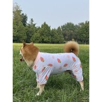 Quần áo bốn chân in hình bảo vệ khớp cho chó vừa và lớn cho Shiba Inu Golden Retriever Husky, quần áo chống rụng lông cho thú cưng