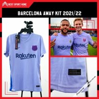 Quần Áo Bóng Đá Barcalona Sân Khách - Barcalona Awaykit 21/22 Vải Dệt Kín Mềm Size Âu - In Ấn Theo Yêu Cầu