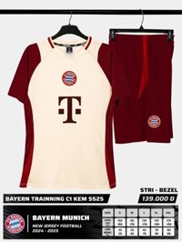 Quần áo bóng đá Bayern Munich Training C1 2024/25 [Strivend thun mè Poly]