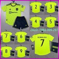 Quần Áo Bóng Đá CLB MU XANH 22/23 - HÀNG IN SẴN SỐ  - Chuẩn Mẫu Thi Đấu 99%- Vải Thái