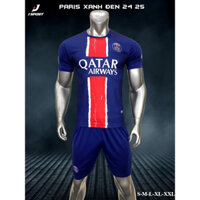 Quần áo bóng đá, đồ đá banh CLB PSG paris xanh đen sân nhà Vải thun lạnh cao cấp 2024-2024 mới nhất